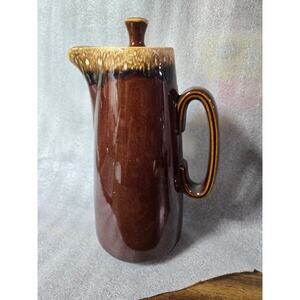 Vintage Hull Brown Drip Coffee Pot Pitcher Oven Proof 11" Tall Home Decor